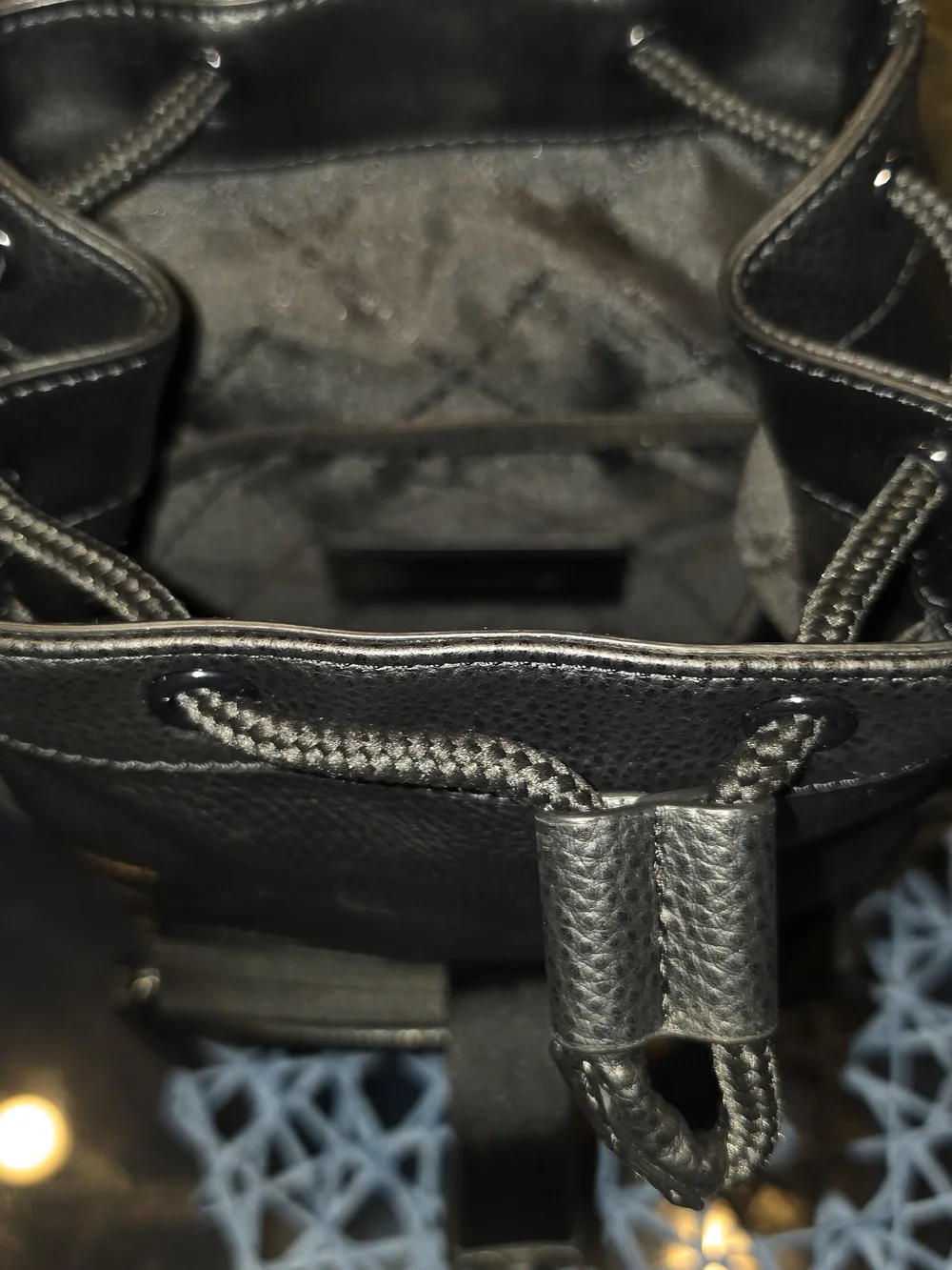 Michael Kors Black Logo Backpack with Raised MK Emblem